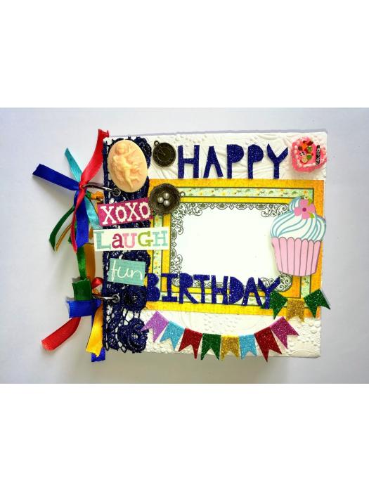 Happy Birthday Scrapbook Album Handmade image