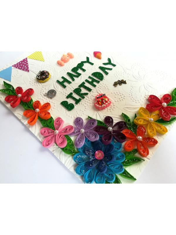 Happy Birthday Quilled Greeting Card image