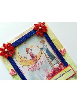 Love you to the Moon Shaker Greeting Card
