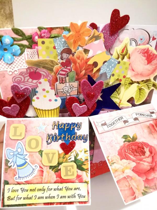 Love Birthday Card in Box Pop up image