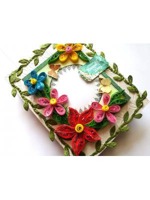 Zig Zag Fold Mini scrapbook Greeting Card