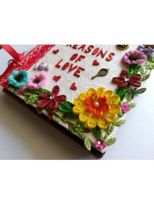 50 REASONS OF LOVE HANDMADE SCRAPBOOK