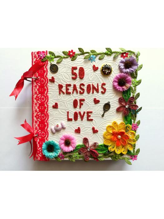 50 REASONS OF LOVE HANDMADE SCRAPBOOK