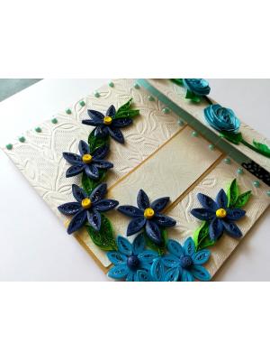 Blue Themed Mini Scrapbook Greeting Card