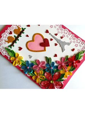Beautiful Flowers and Love Themed Greeting Card