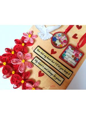 Sparkling Love Birds Shaker Greeting Card