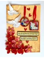 Sparkling Love Birds Shaker Greeting Card