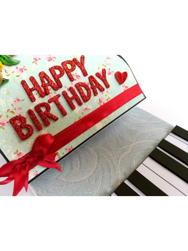 Piano Style Birthday Greeting Card