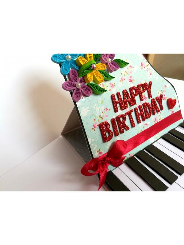 Piano Style Birthday Greeting Card image