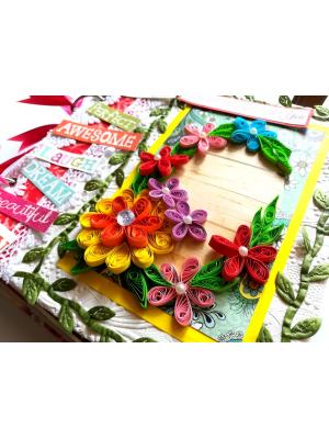 Love and Birthday Handmade Scrapbook With Origami folds Love and Birthday Handmade Scrapbook With Origami folds