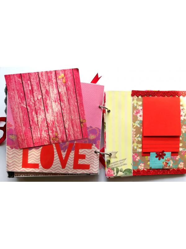Love and Birthday Handmade Scrapbook With Origami folds