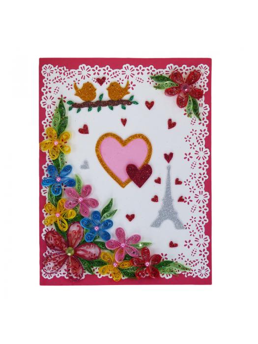 Beautiful Flowers and Love Themed Greeting Card image