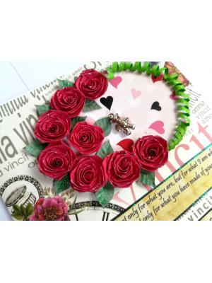 Quilled Roses Love Greeting Card