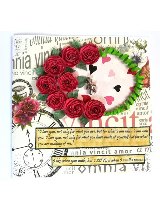 Quilled Roses Love Greeting Card image