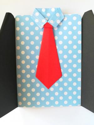 Suit Themed Male Handmade Greeting Card
