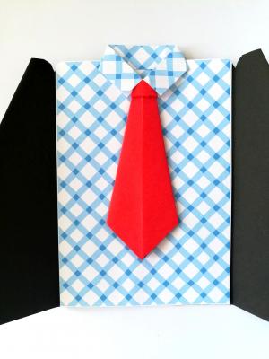 Suit Themed Male Handmade Greeting Card