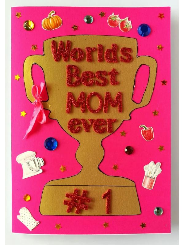 handmade greeting card for mother's birthday