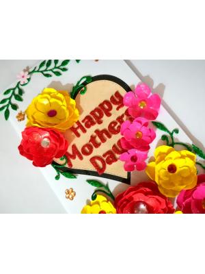 Sparkling Handmade Floral Mother Card