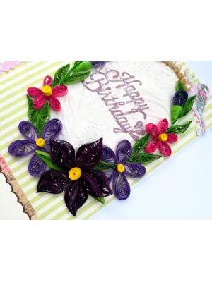 Purple Themed Quilled Greeting Card Purple Themed Quilled Greeting Card
