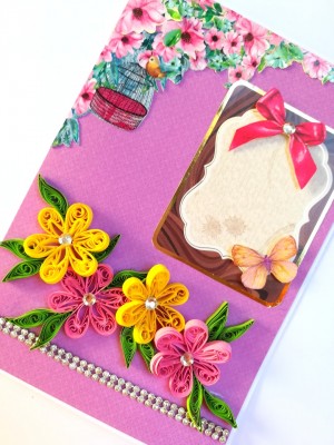 Purple Themed Greeting Card - D1 Purple Themed Greeting Card - D1