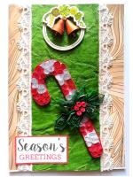 Quilled Christmas Candy Greeting Card - NY2