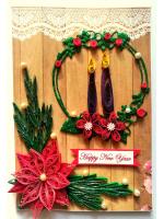 Sparkling Quilled New Year Greeting Card -NY4