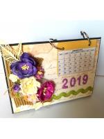 Purple Themed Sparkling Decor Calendar