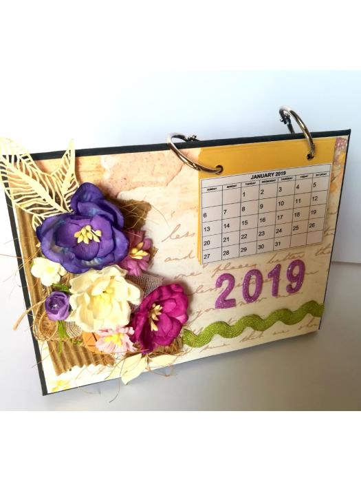 Purple Themed Sparkling Decor Calendar