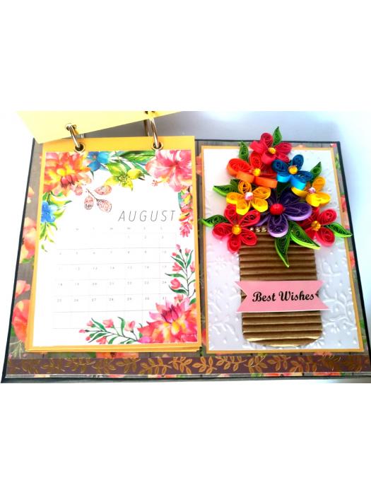 Quilled Flower Vase Calendar