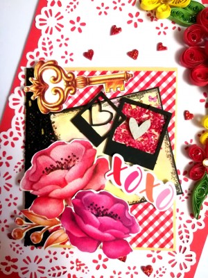 Valentine handmade Card With Beautiful picture tag Valentine handmade Card With Beautiful picture tag