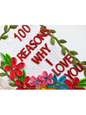 100 Reasons Why I Love You Handmade Scrapbook