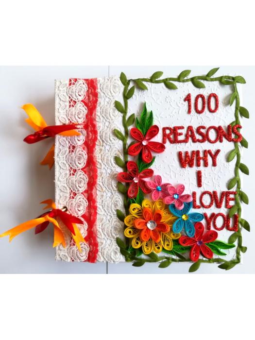 100 Reasons Why I Love You Handmade Scrapbook