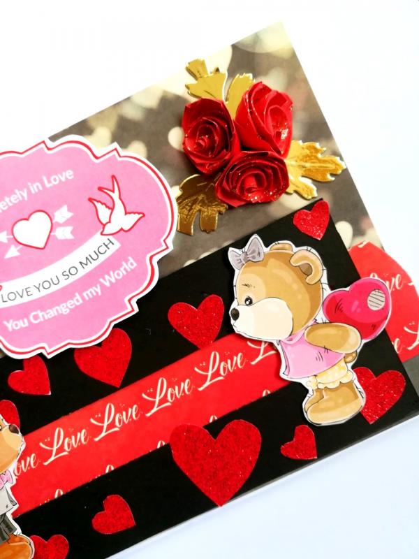 Love Slider Handmade Greeting Card image