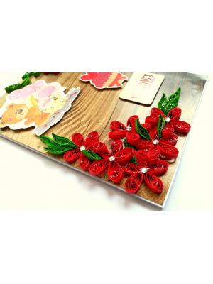 Quilled Corner Valentine Greeting Card