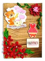 Quilled Corner Valentine Greeting Card