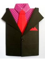 Suit Themed Male Handmade Greeting Card