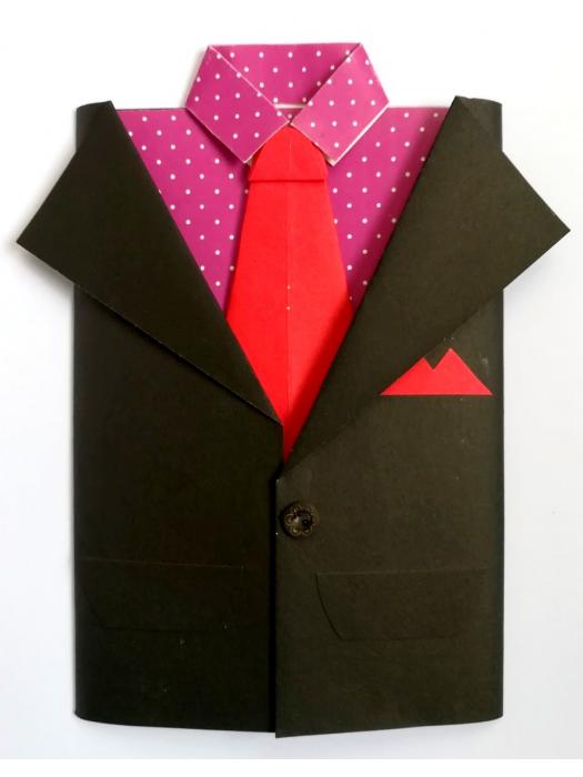 Suit Themed Male Handmade Greeting Card image