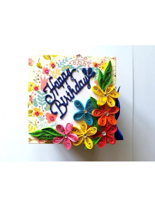 Love and Birthday Explosion Box With Battery Light Cake image