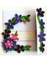 Purple Themed Mini Scrapbook Greeting Card