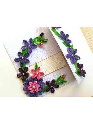 Purple Themed Mini Scrapbook Greeting Card Purple Themed Mini Scrapbook Greeting Card