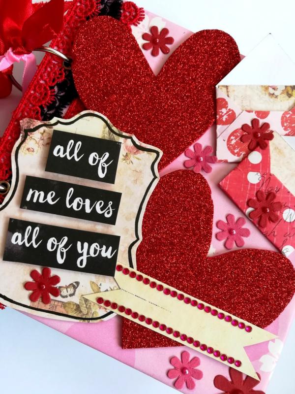 Some Love Moments Handmade Scrapbook Valentine gift
