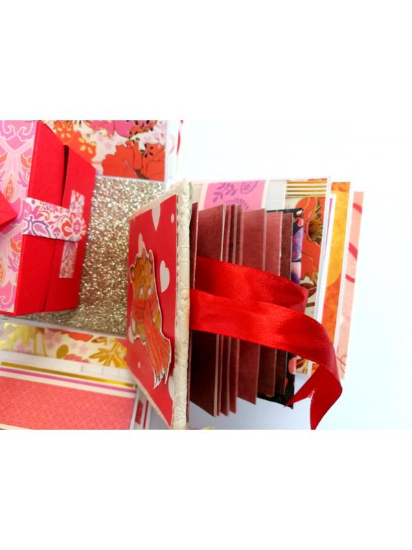 Love and Birthday Explosion Box with box and a mini booklet image
