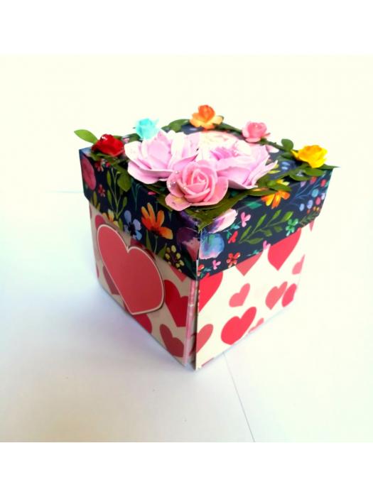 Love and Birthday Explosion Box with box and a mini booklet GIFT