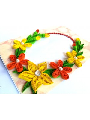 Yellow Themed Photo Frame Greeting Card