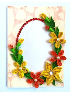 Yellow Themed Photo Frame Greeting Card