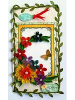 Multicolor Flowers Mini Scrapbook Greeting Card 