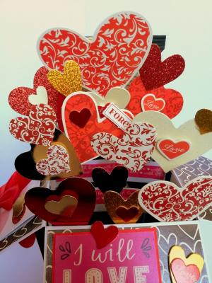 Valentine Card In A Box Pop up Handmade Gift