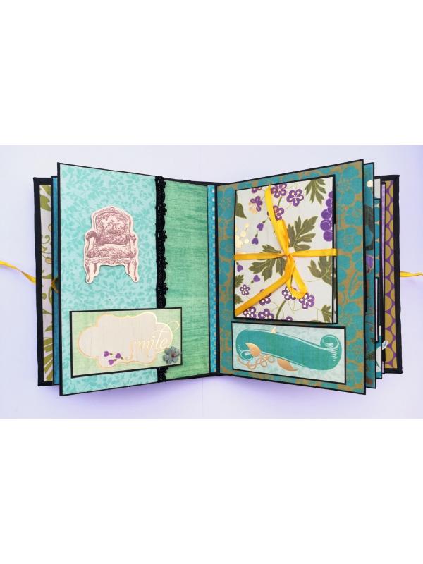 Sparkling Aqua Themed Scrapbook Album