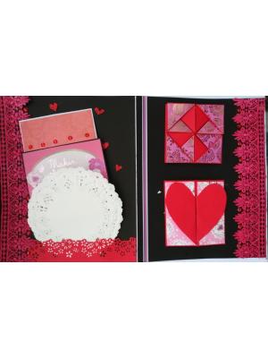 Too Much Love Sweetheart mini scrapbook card Too Much Love Sweetheart mini scrapbook card