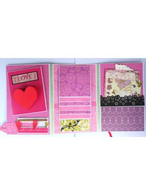 Sparkling Handmade Card/ Mini Scrapbook Gift Sparkling Handmade Card/ Mini Scrapbook Gift